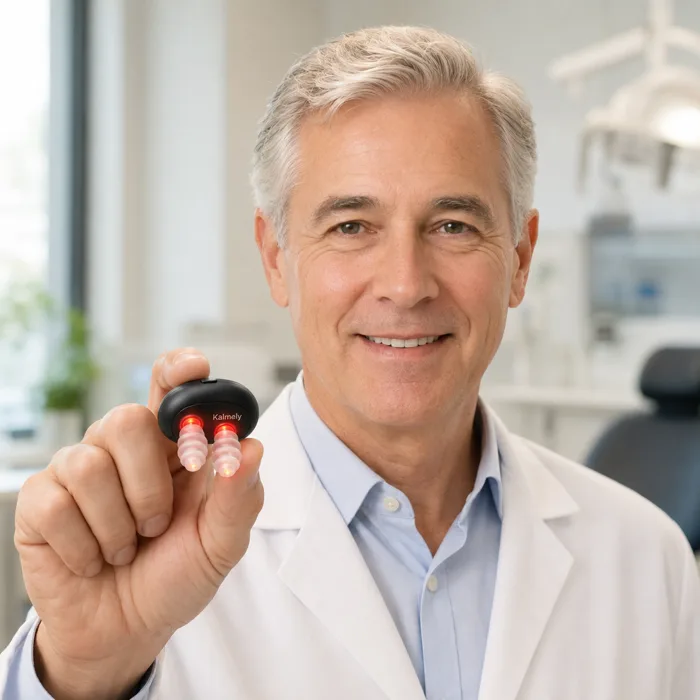 ENT specialist with the Kalmely device