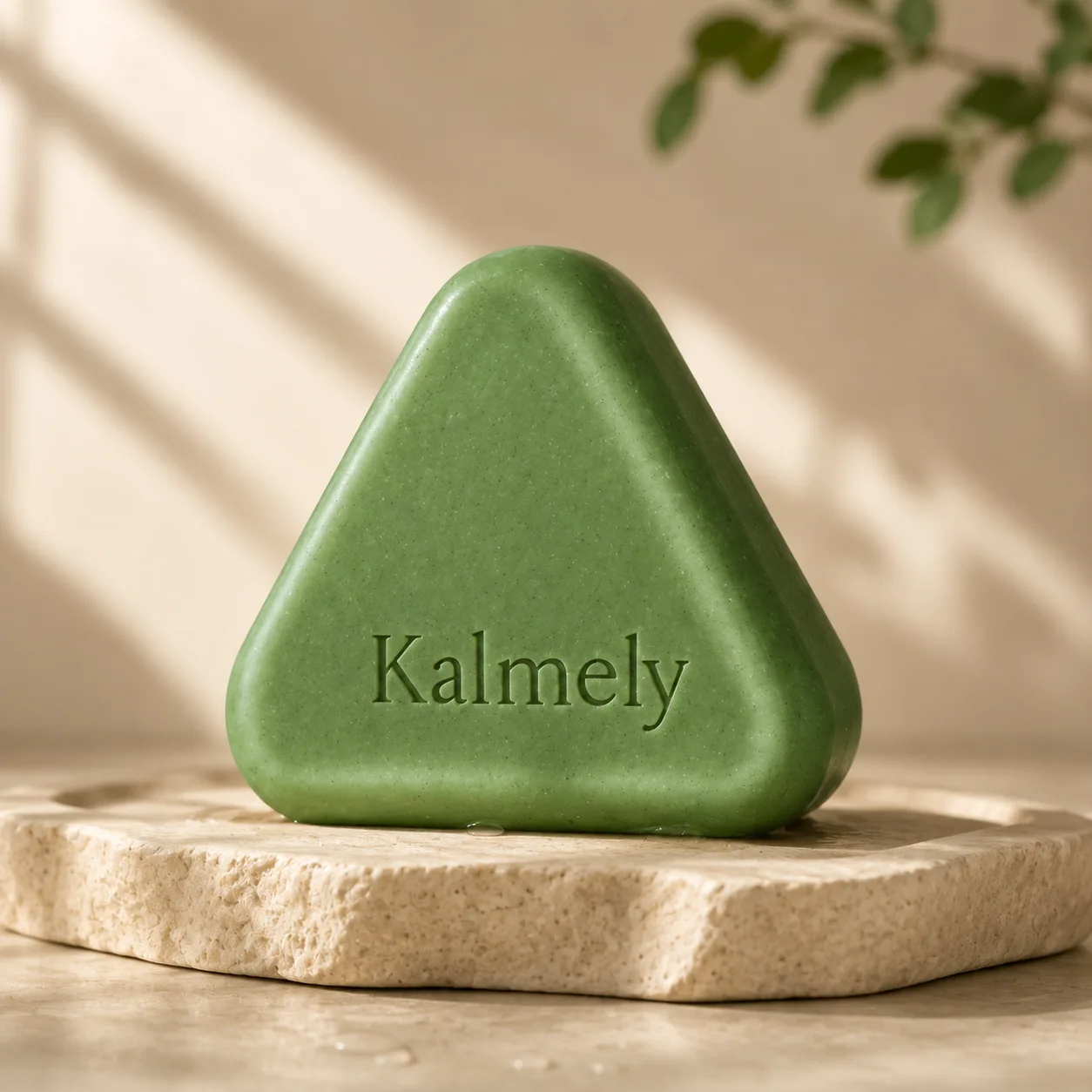 Zielona kostka z logo Kalmely
